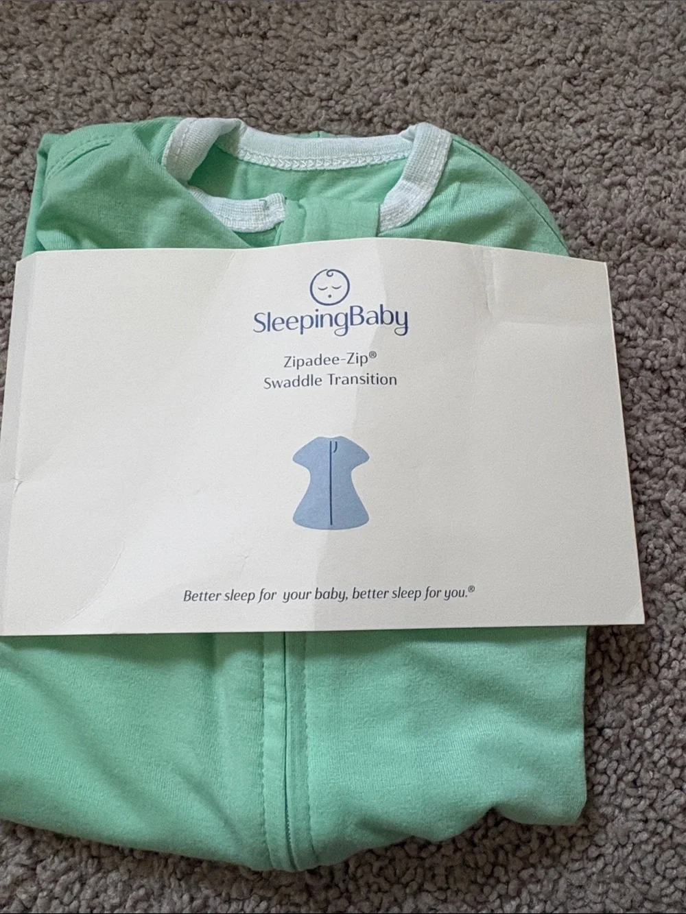 Zipadee-Zip Swaddle Transition in Mint